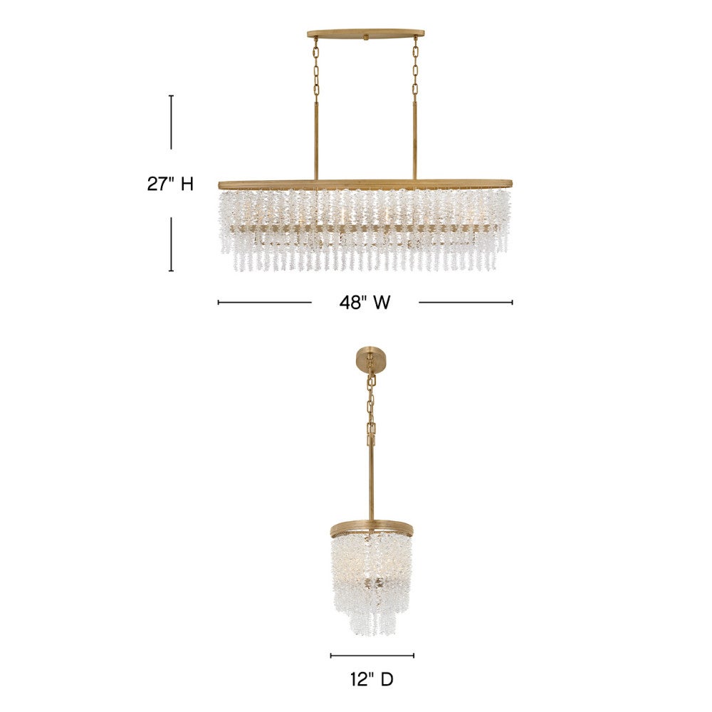 Rubina Medium Six Light Linear