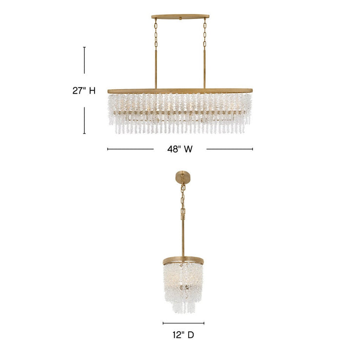 Rubina Medium Six Light Linear