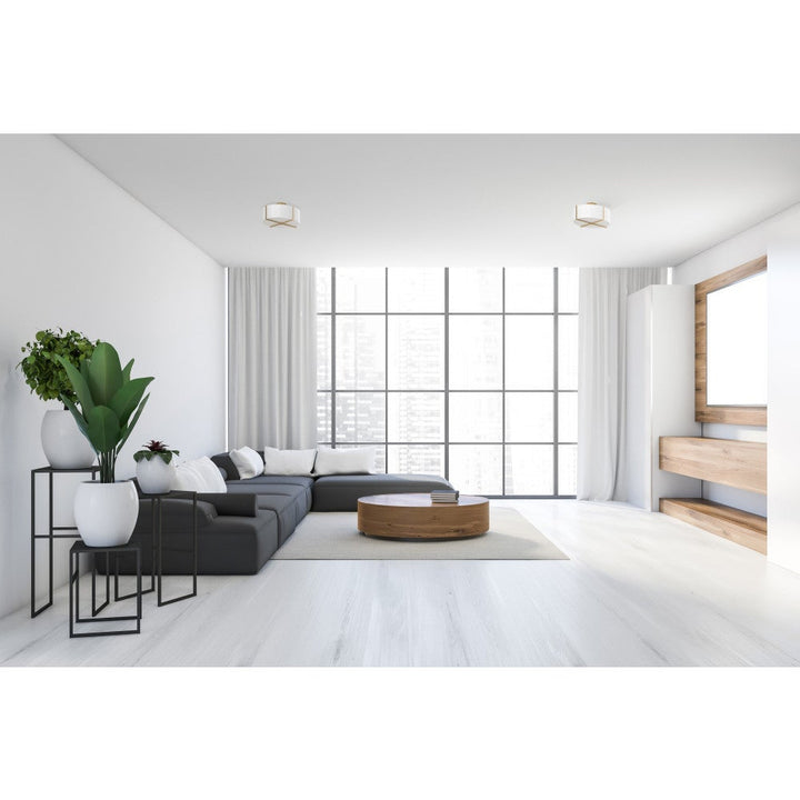 Axis Off White Semi-Flush Mount