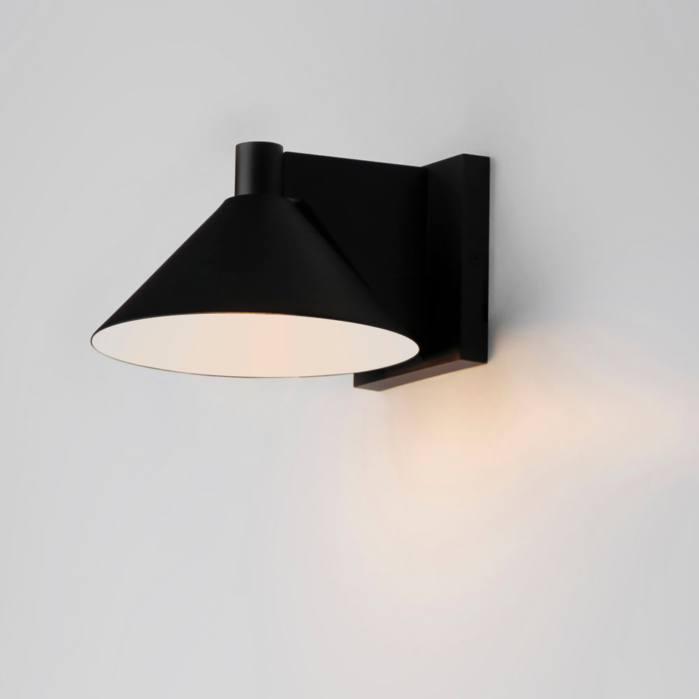 Conoid Medium LED Outdoor Wall Sconce Black alternate view