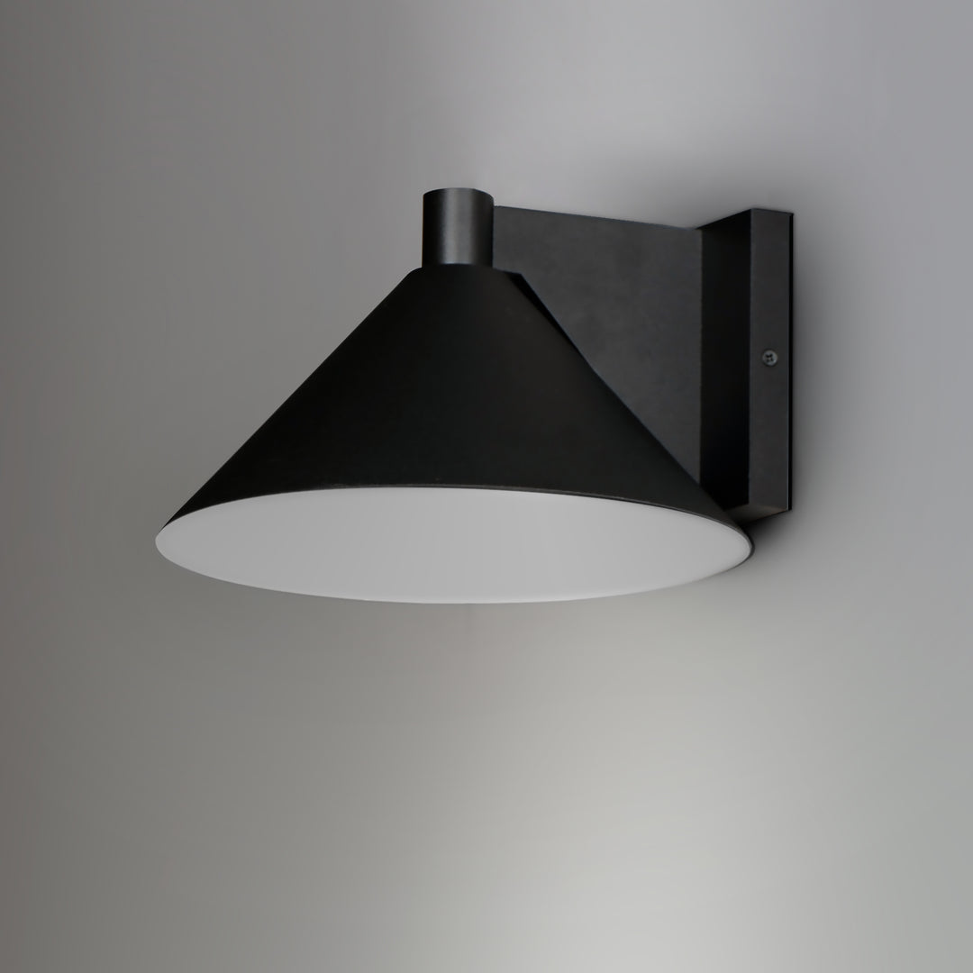 Conoid Medium LED Outdoor Wall Sconce Black alternate view