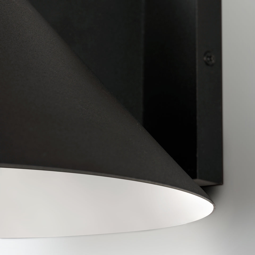 Conoid Medium LED Outdoor Wall Sconce Black alternate view