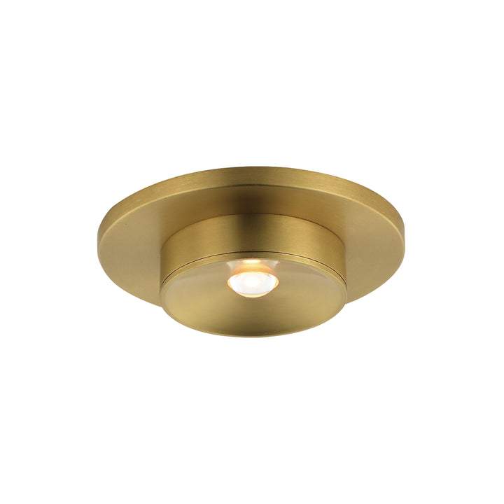 Caldera LED Flush Mount Natural Aged Brass