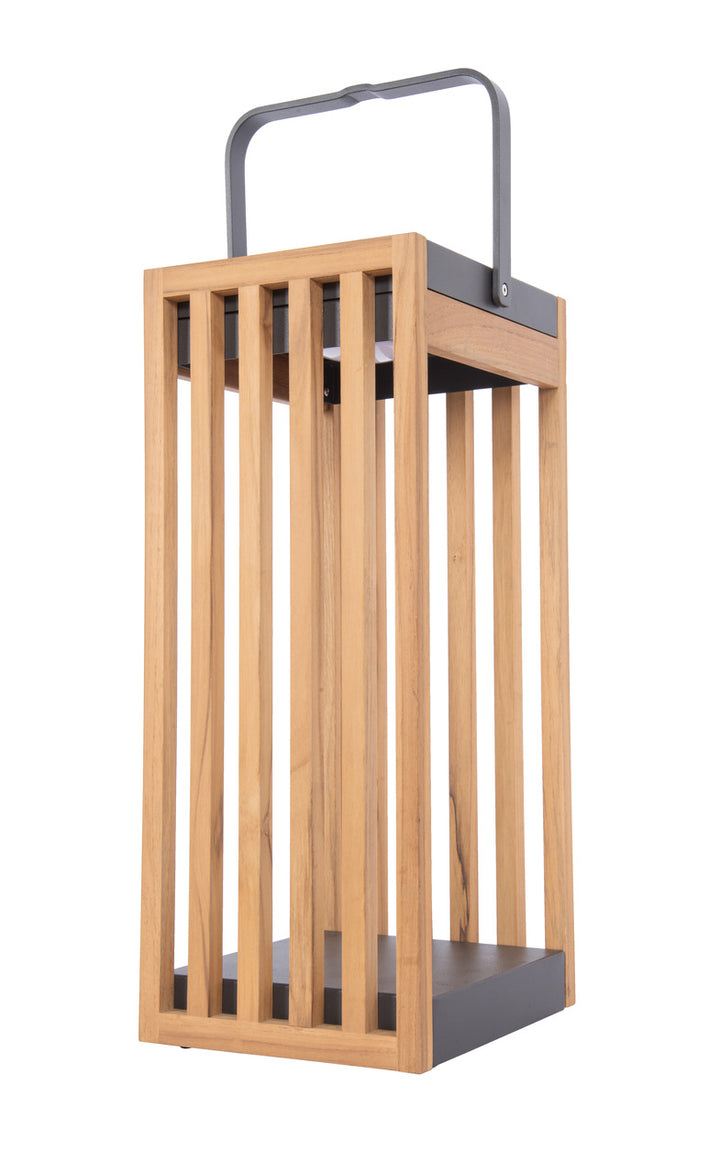 Teak Solar LED Outdoor Rechargeable Table Lamp by Craftmade - view 3