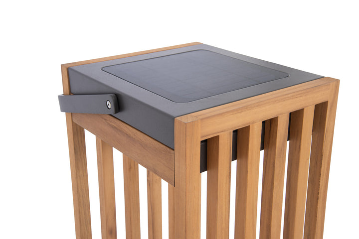 Teak Solar LED Outdoor Rechargeable Table Lamp by Craftmade - view 5