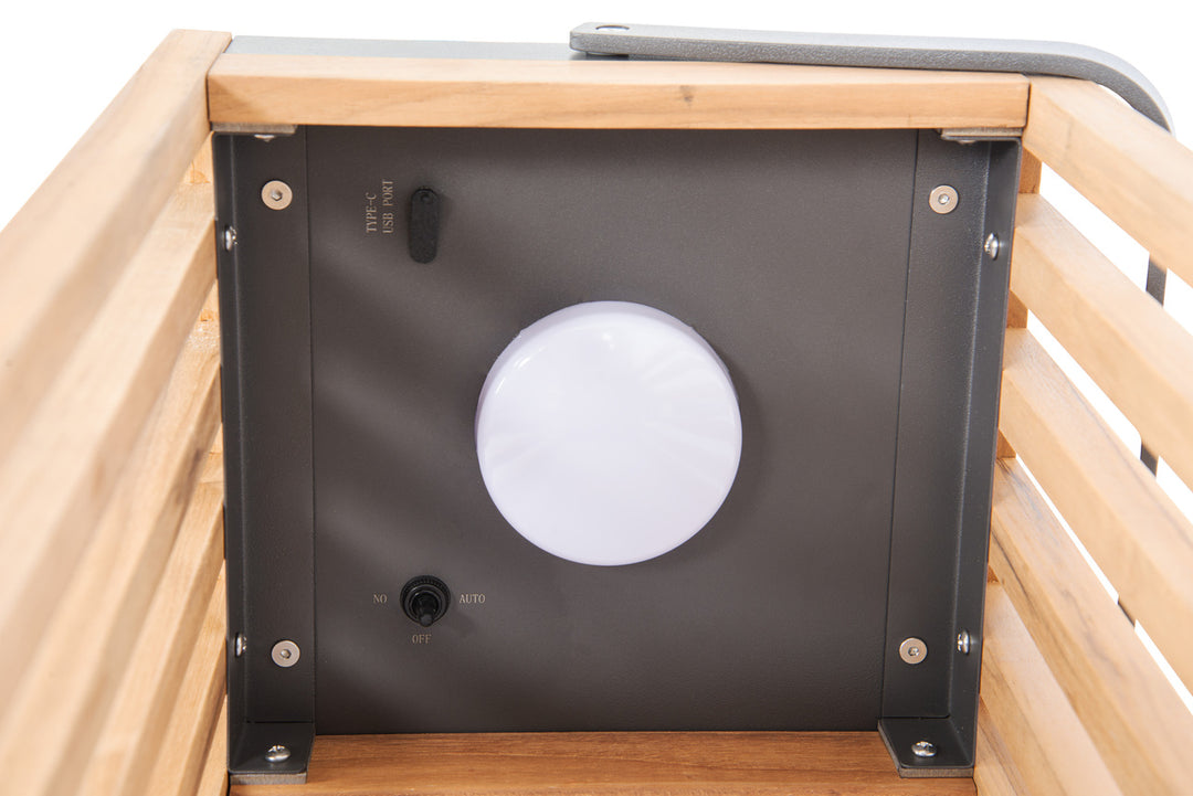 Teak Solar LED Outdoor Rechargeable Table Lamp by Craftmade - view 7