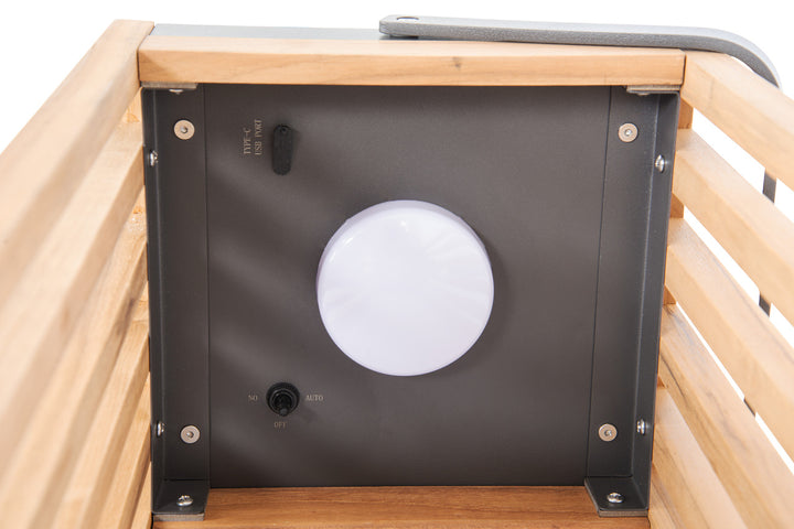 Teak Solar LED Outdoor Rechargeable Table Lamp by Craftmade - view 7