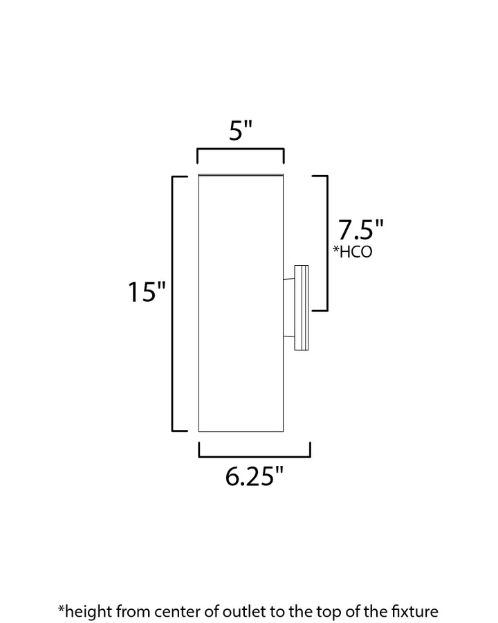 Outpost LED Outdoor Wall Sconce dimensions diagram