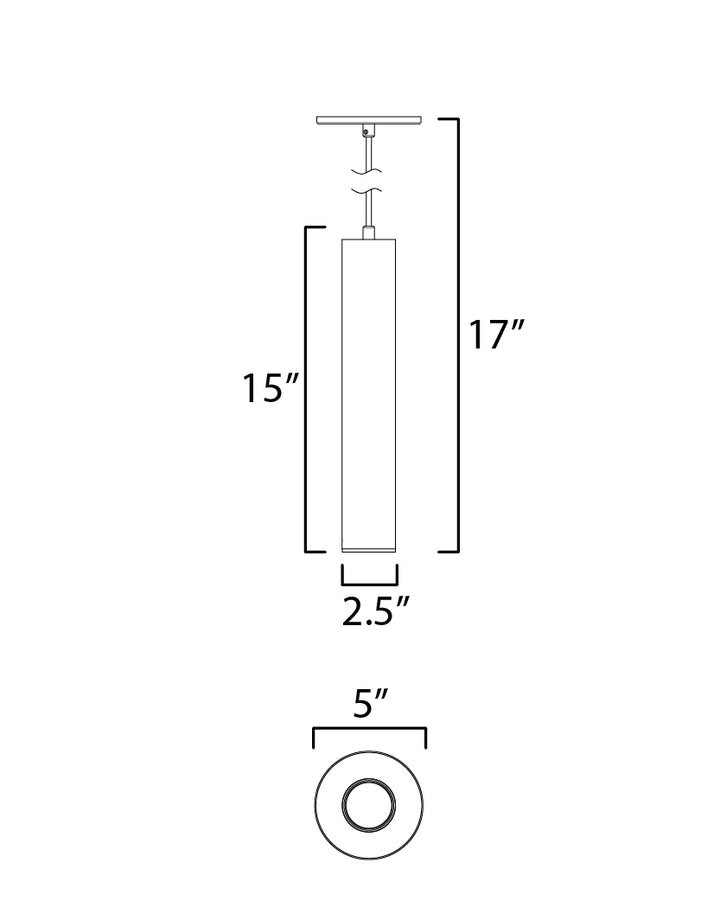 Calibro LED Outdoor Pendant dimensions diagram
