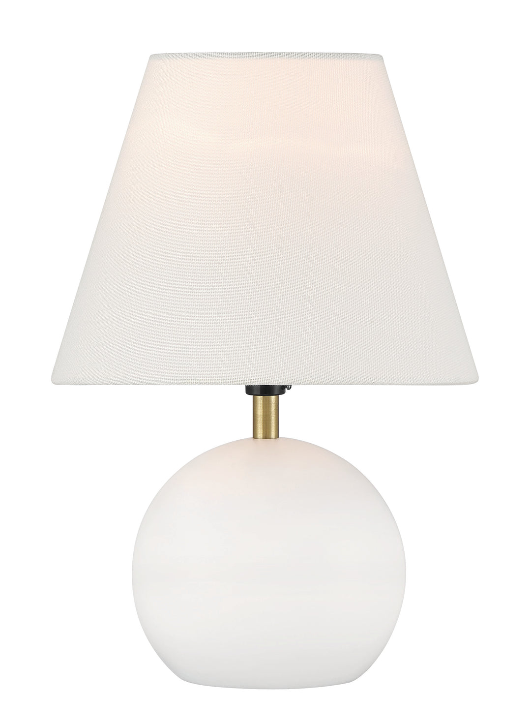 Olive Table Lamp in White/Satin Brass by Craftmade