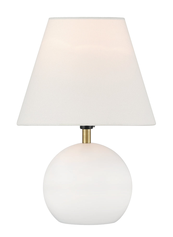 Olive Table Lamp in White/Satin Brass by Craftmade
