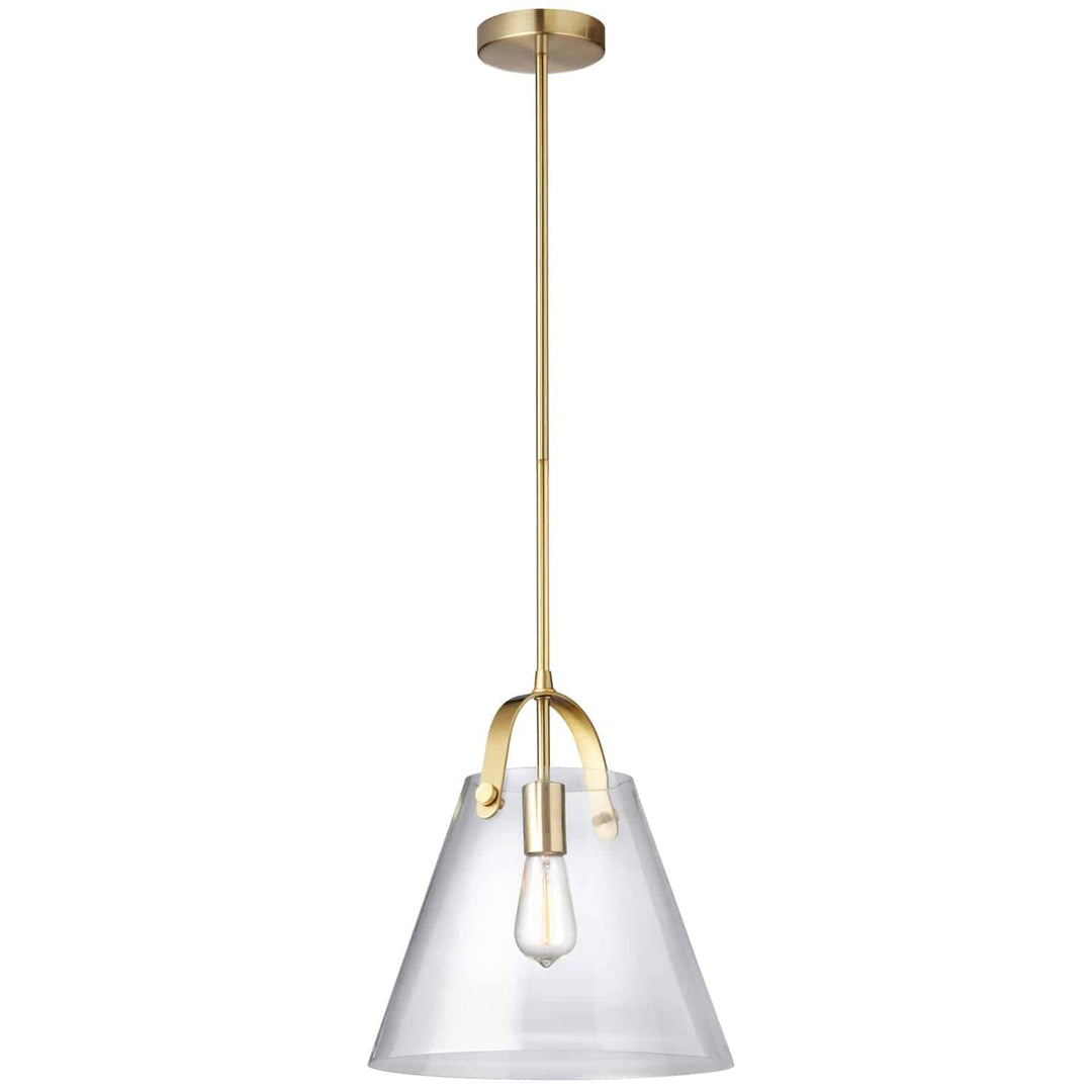 Polly 1 Light Incandescent Pendant in Aged Brass by Dainolite