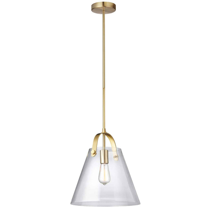 Polly 1 Light Incandescent Pendant in Aged Brass by Dainolite