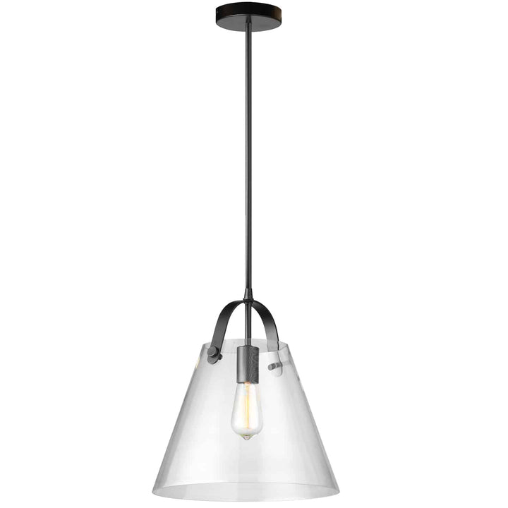 Polly 1 Light Incandescent Pendant in Black by Dainolite