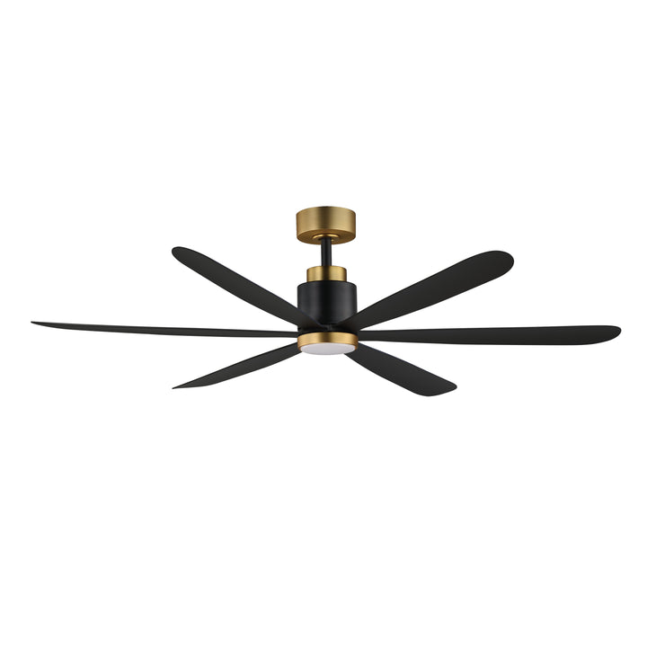 Petals 60" 6-Blade Fan w LED Black / Gold