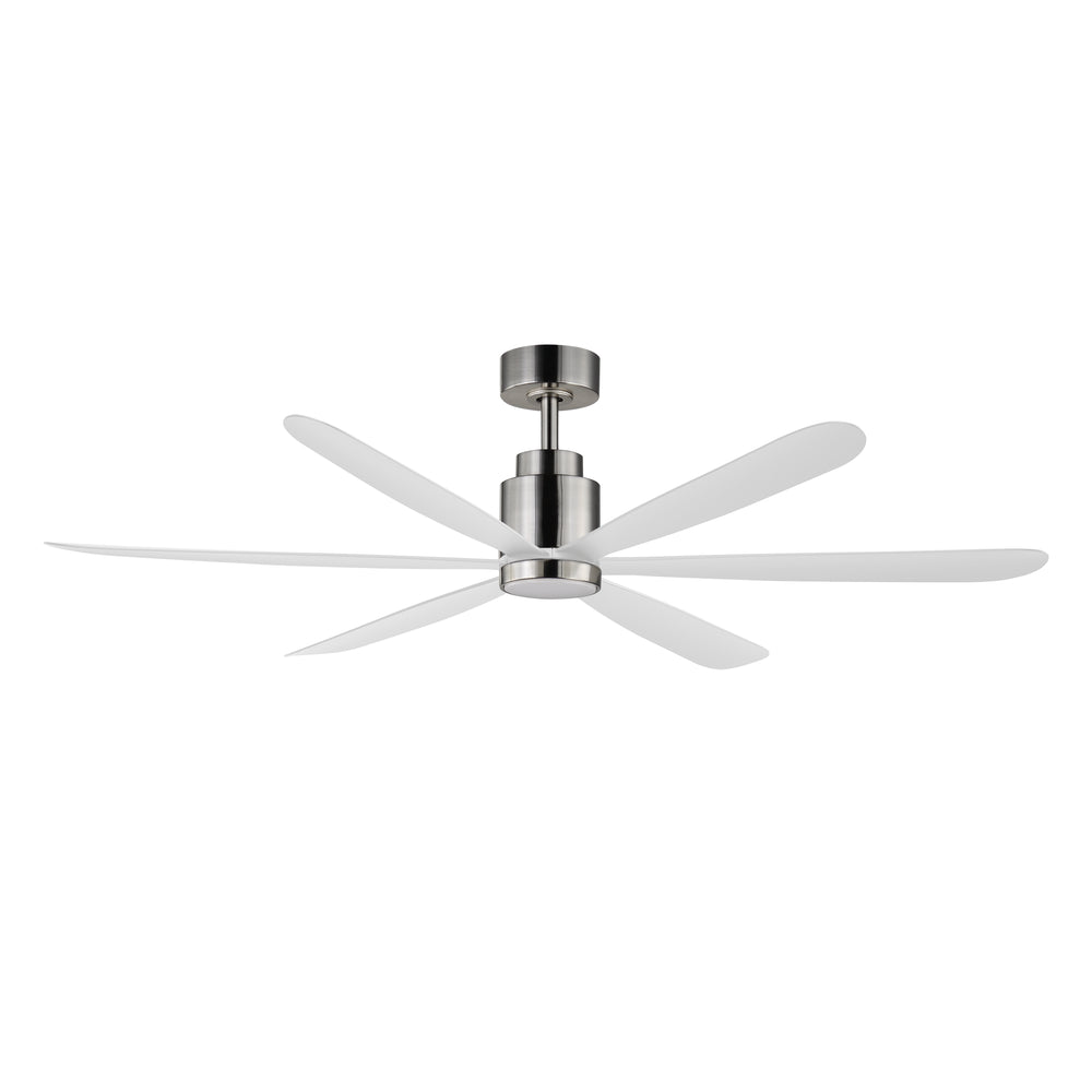 Petals 60" 6-Blade Fan w LED Satin Nickel