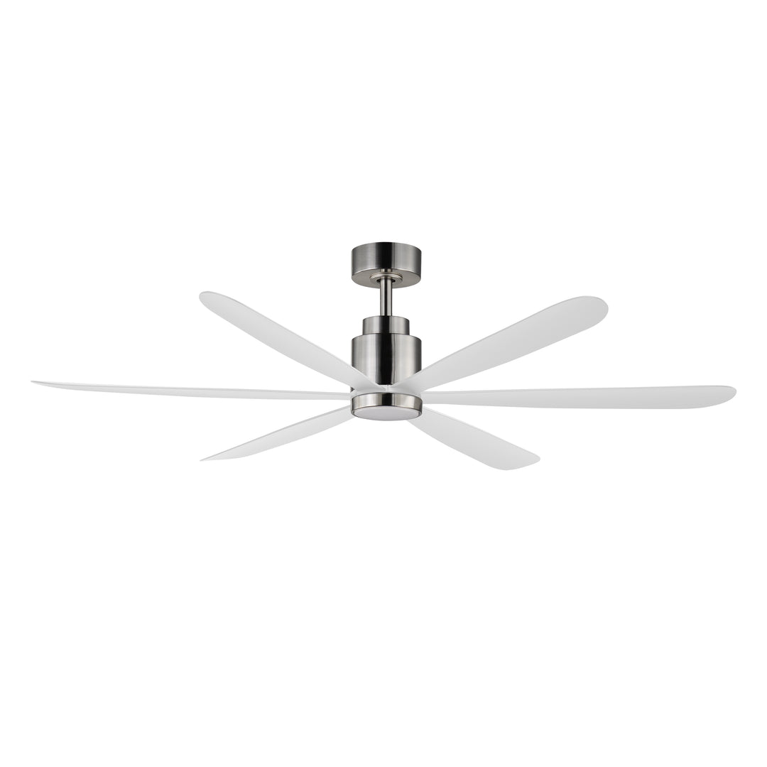 Petals 60" 6-Blade Fan w LED Satin Nickel