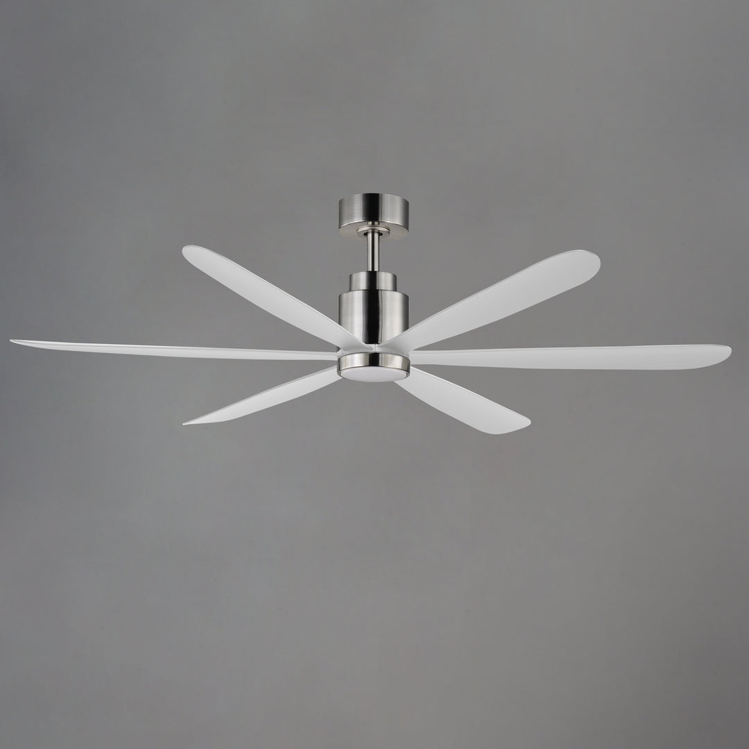 Petals 60" 6-Blade Fan w LED Satin Nickel alternate view