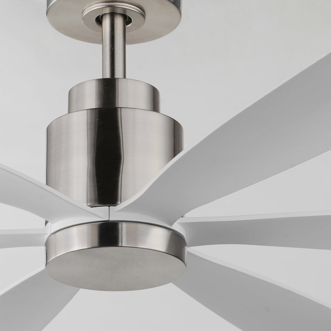 Petals 60" 6-Blade Fan w LED Satin Nickel alternate view