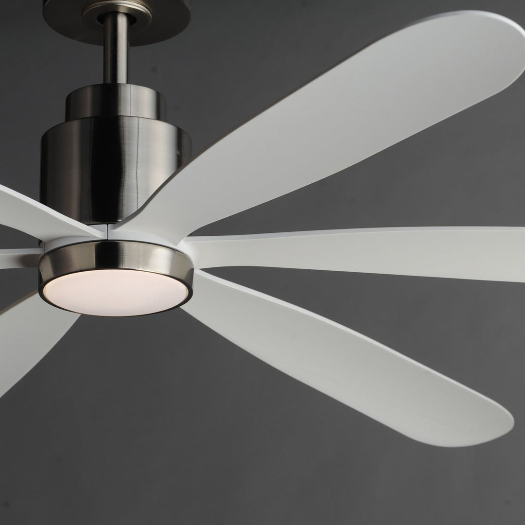 Petals 60" 6-Blade Fan w LED Satin Nickel alternate view