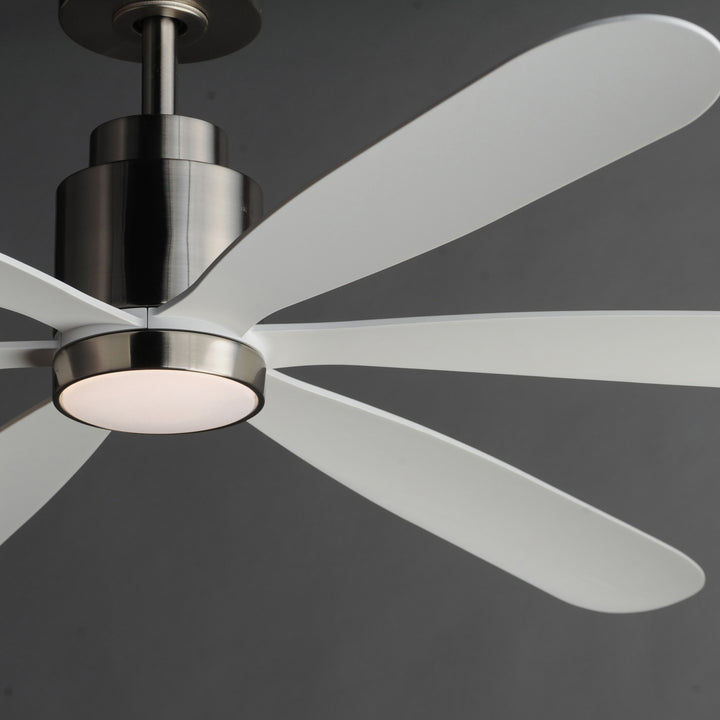 Petals 60" 6-Blade Fan w LED Satin Nickel alternate view
