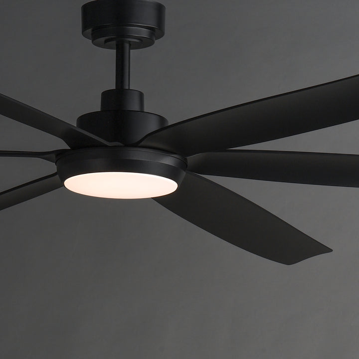 Albatross 72" 6-Blade Marine Grade Fan w LED White / Black alternate view