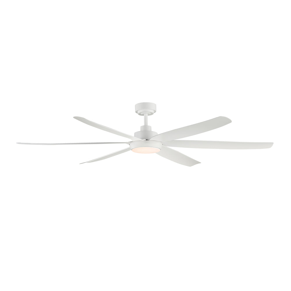 Albatross 72" 6-Blade Marine Grade Fan w LED White / Matte White