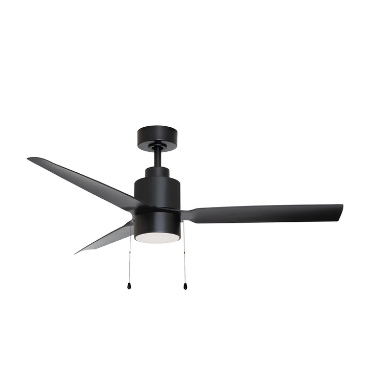 Falcon Pull Chain 52" In/Outdoor Fan w LED Light Black
