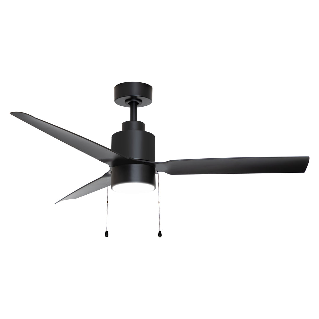 Falcon Pull Chain 52" In/Outdoor Fan w LED Light Black alternate view