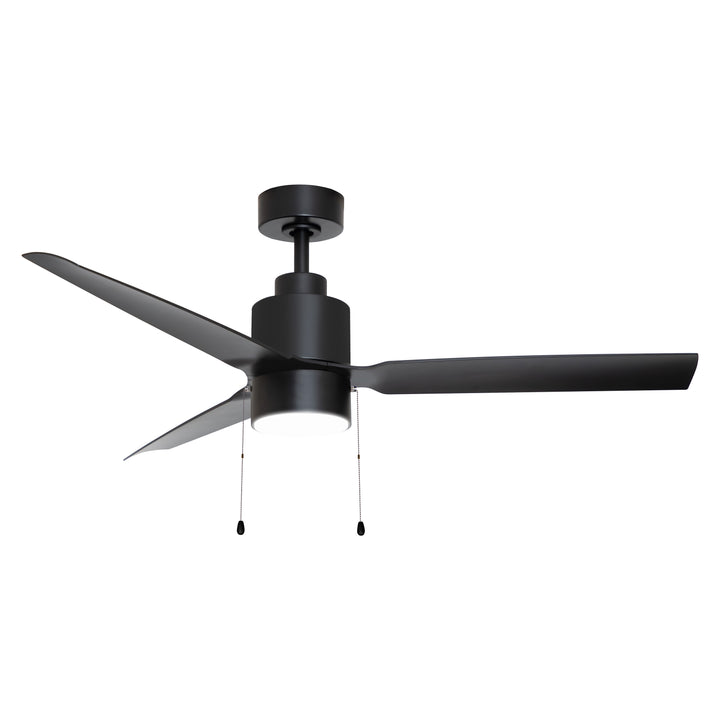 Falcon Pull Chain 52" In/Outdoor Fan w LED Light Black alternate view
