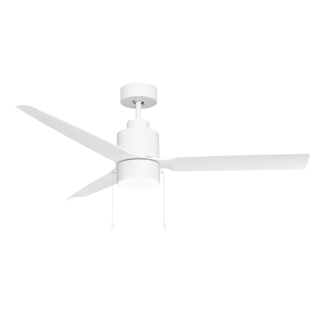 Falcon Pull Chain 52" In/Outdoor Fan w LED Light Matte White alternate view