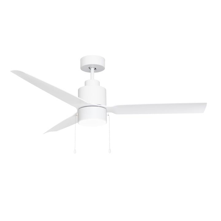 Falcon Pull Chain 52" In/Outdoor Fan w LED Light Matte White alternate view