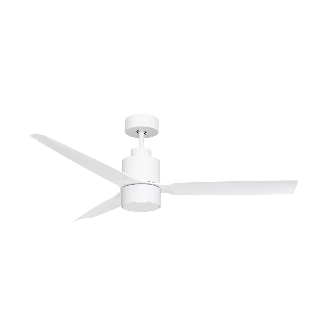 Falcon AC Damp 52" In/Out Fan w LED Light Kit Matte White