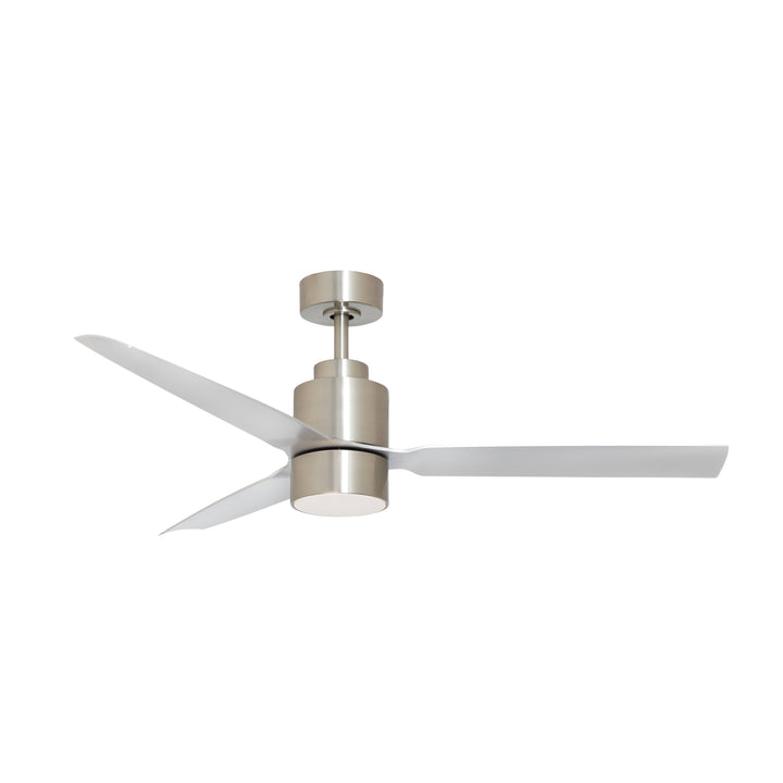 Falcon AC Damp 52" In/Out Fan w LED Light Kit Satin Nickel