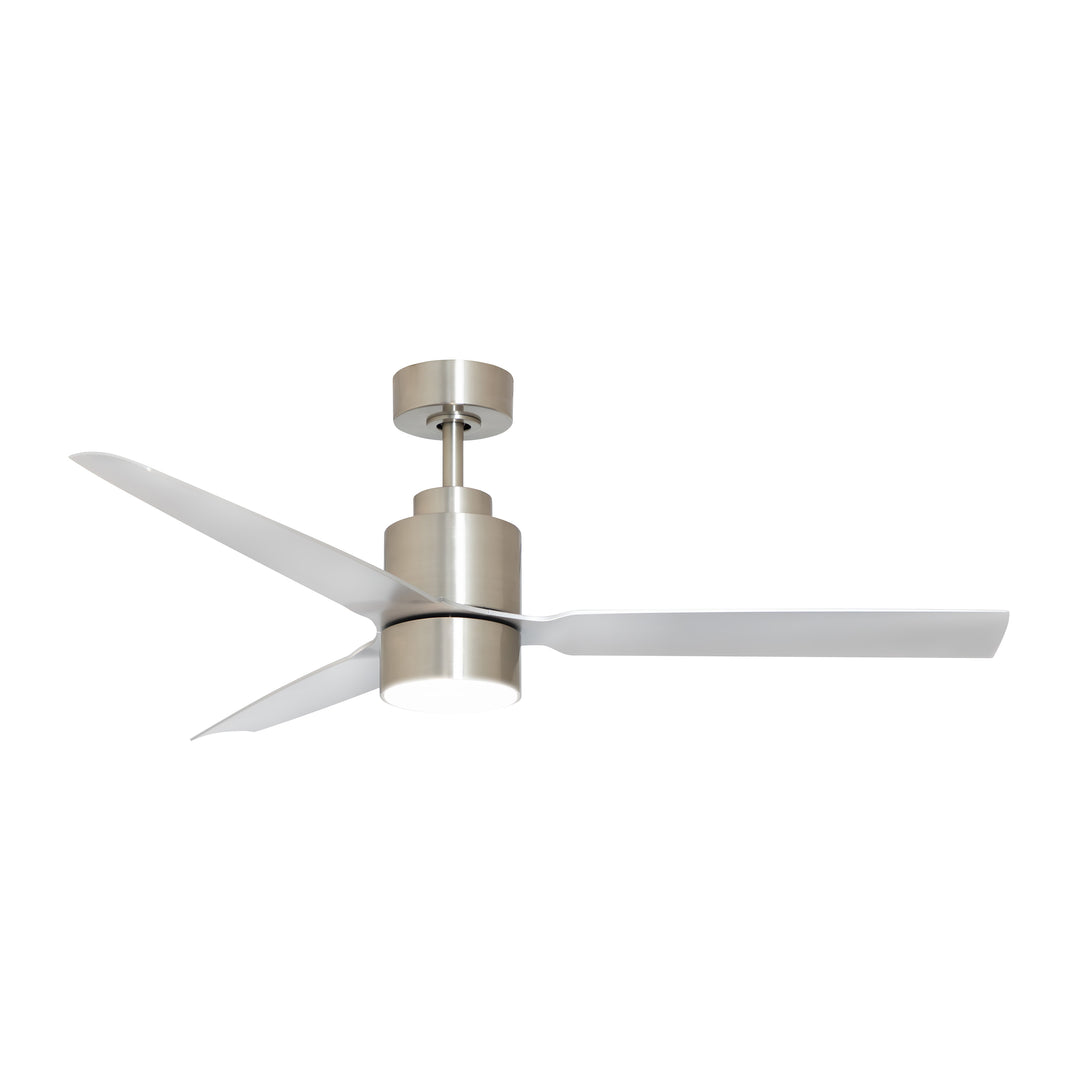 Falcon AC Damp 52" In/Out Fan w LED Light Kit Satin Nickel alternate view