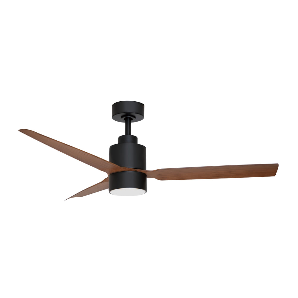 Falcon DC 52" Indoor/Outdoor Fan w LED Light Kit Black / Walnut