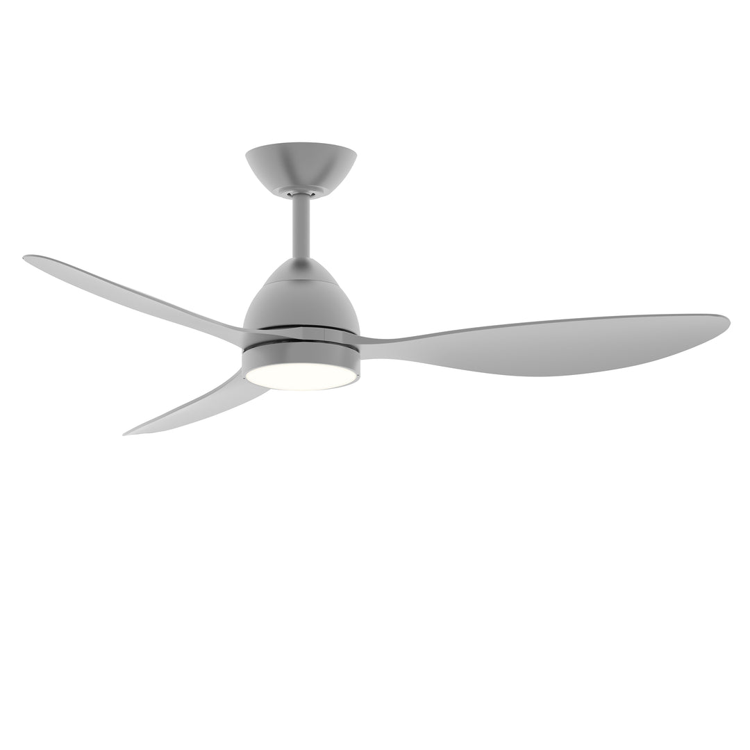 Sparrow 52" Outdoor Fan w LED White / Satin Nickel alternate view