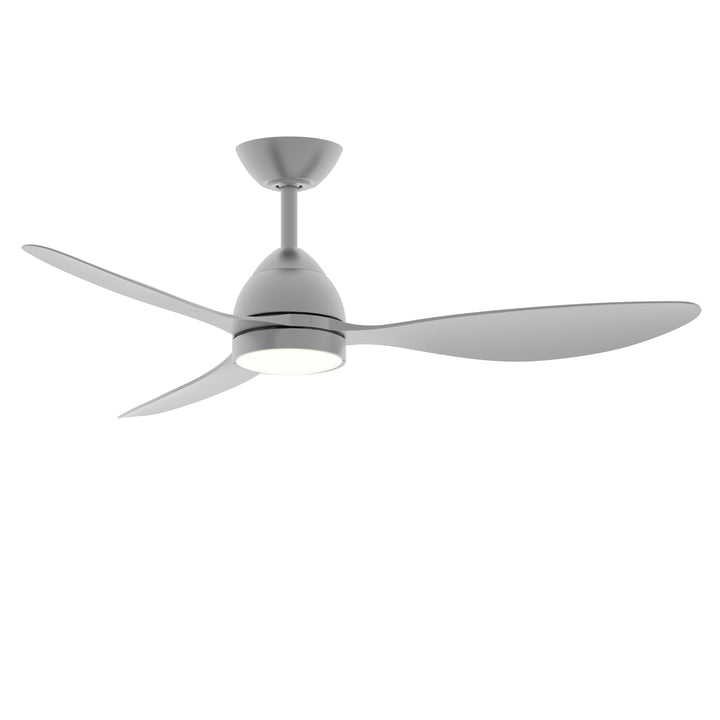 Sparrow 52" Outdoor Fan w LED White / Satin Nickel alternate view