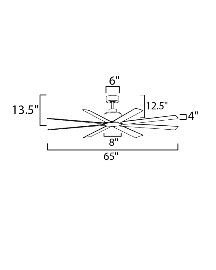 Condor 8-Blade Fan dimensions diagram