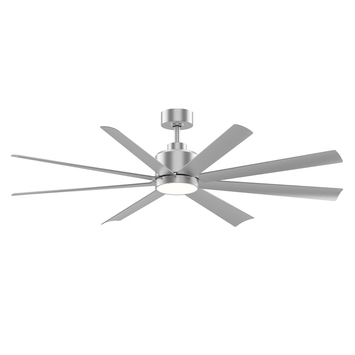 Condor 65" 8-Blade Fan w LED White / Satin Nickel