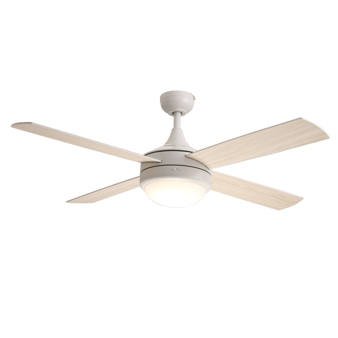 Quattro 52" 4-Blade Fan w LED Matte White alternate view