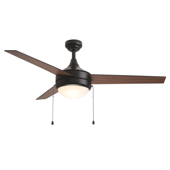 Trio Pull 52" 3-Blade Fan w Pull Chain Black alternate view