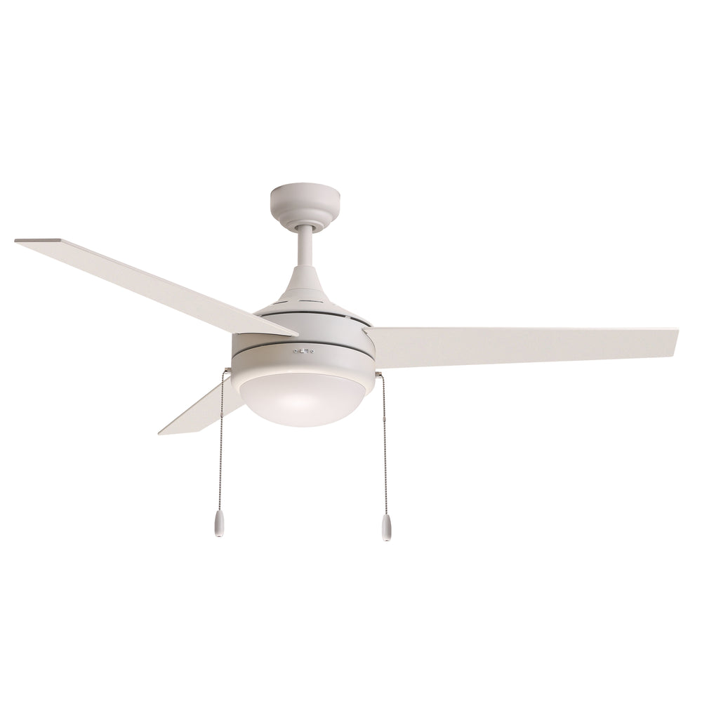 Trio Pull 52" 3-Blade Fan w Pull Chain Matte White