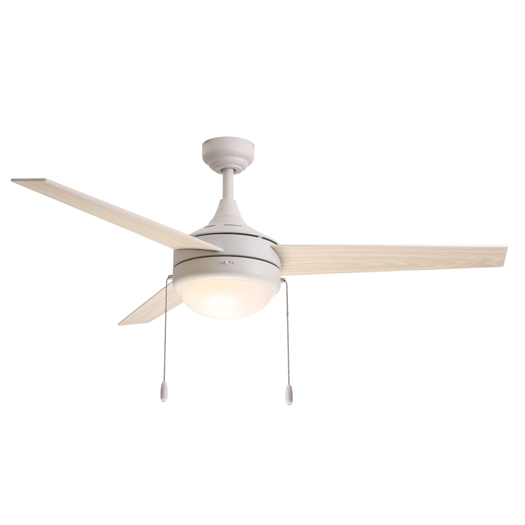 Trio Pull 52" 3-Blade Fan w Pull Chain Matte White alternate view