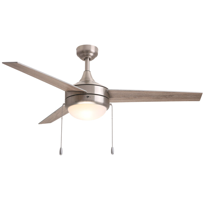 Trio Pull 52" 3-Blade Fan w Pull Chain Satin Nickel alternate view