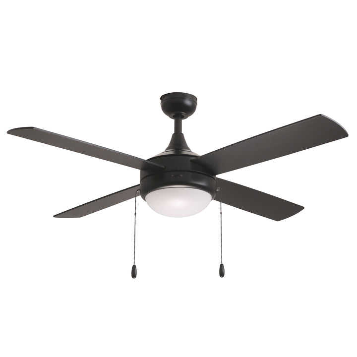 Quattro 52" 4-Blade Fan w Pull Chain Black