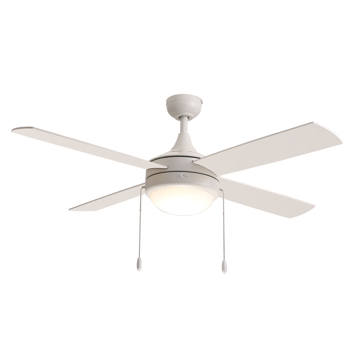 Quattro 52" 4-Blade Fan w Pull Chain Matte White alternate view