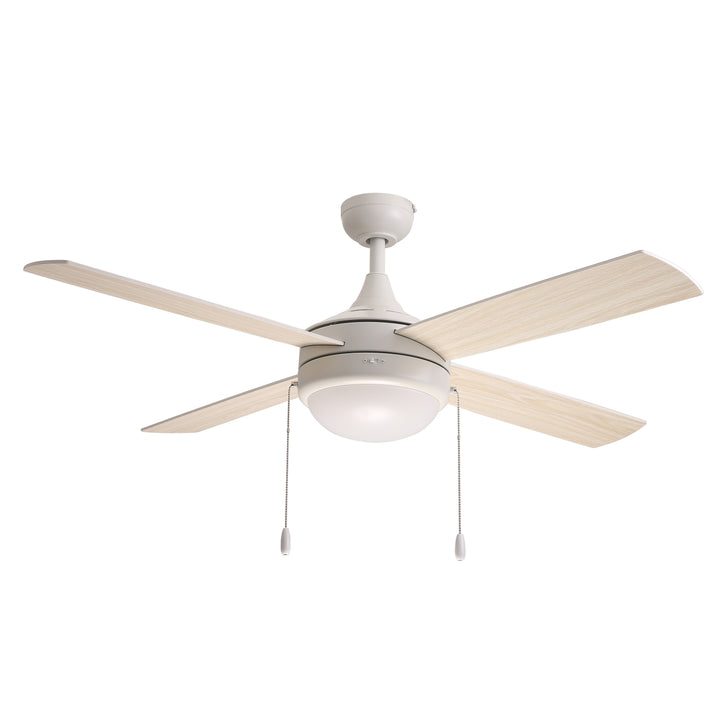 Quattro 52" 4-Blade Fan w Pull Chain Matte White alternate view