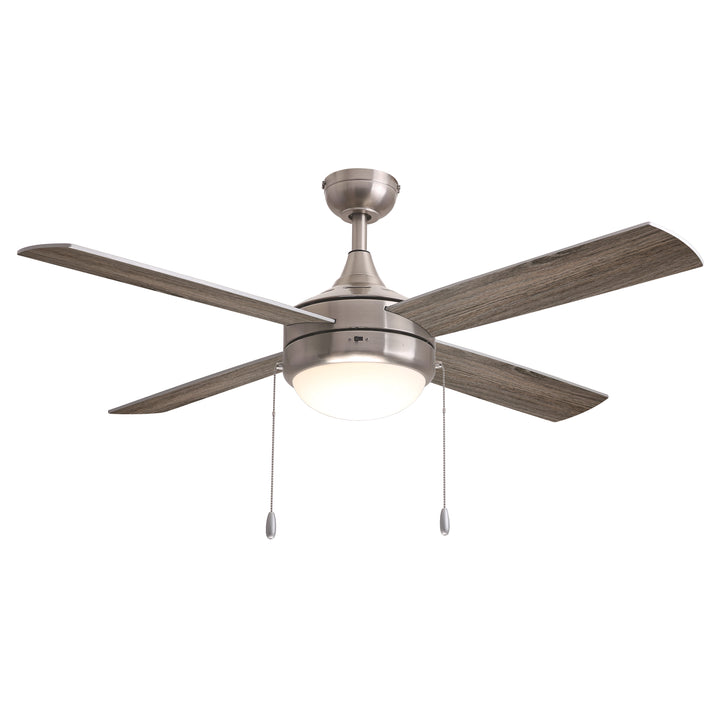 Quattro 52" 4-Blade Fan w Pull Chain Satin Nickel alternate view