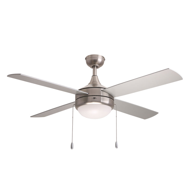 Quattro 52" 4-Blade Fan w Pull Chain Satin Nickel alternate view